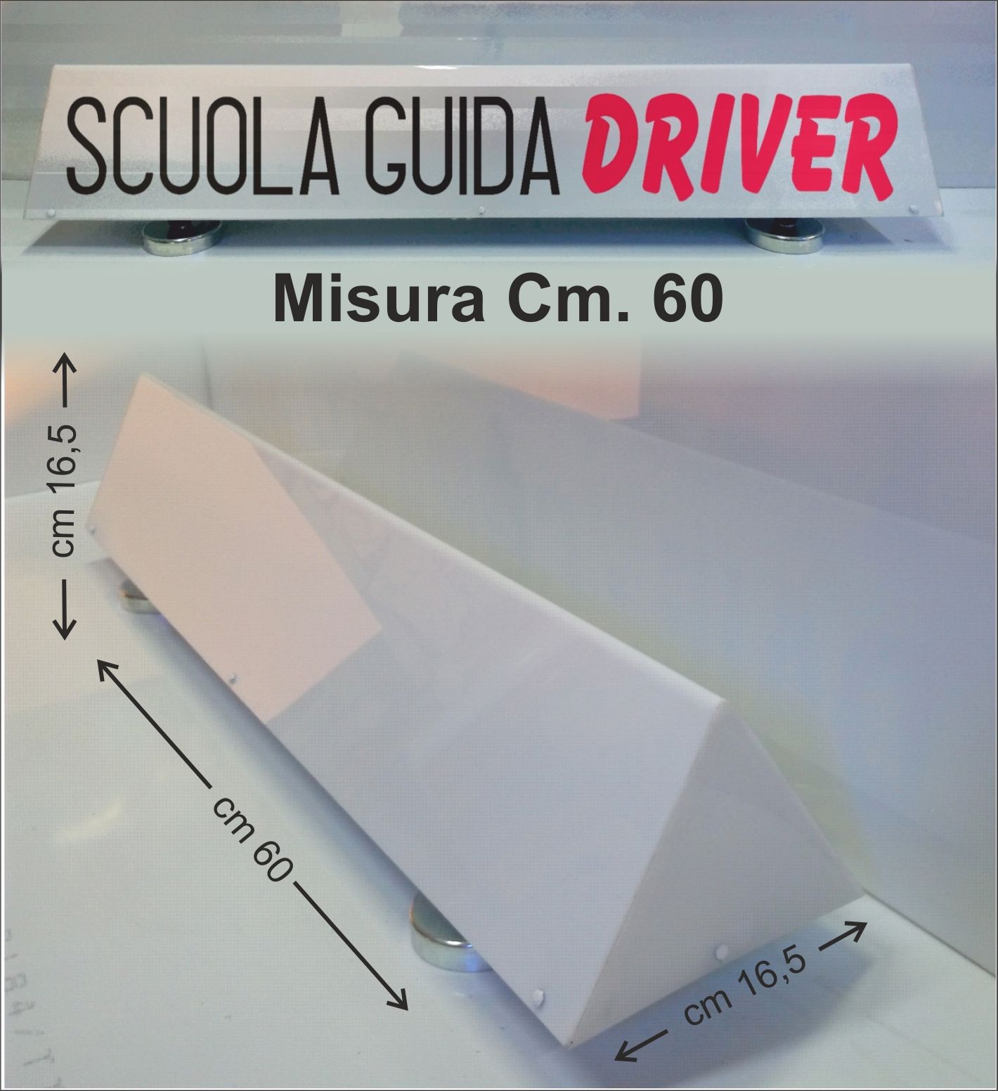 Targa da tetto calamitata cm 60x16,5