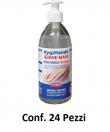 Gel igienizzante mani alcoolico 500 ml HYGIHANDS con erogatore - Conf. 24 Pezzi