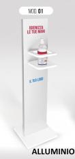 Totem igienizzante in Alluminio personalizzabile MOD. 01