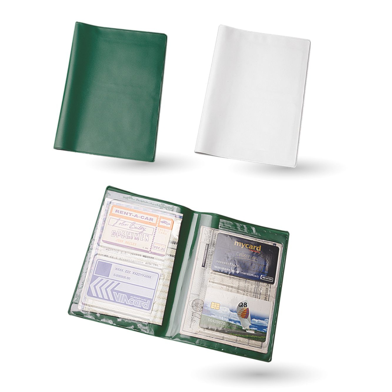Portacard 4 tasche con portadocumenti art. 2735 - CONF. 100 PEZZI