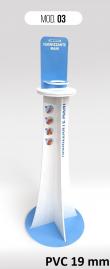 Totem igienizzante in PVC 19 mm personalizzabile MOD. 03