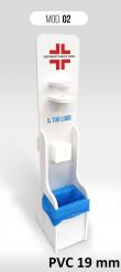Totem igienizzante in PVC 19 mm personalizzabile MOD. 02